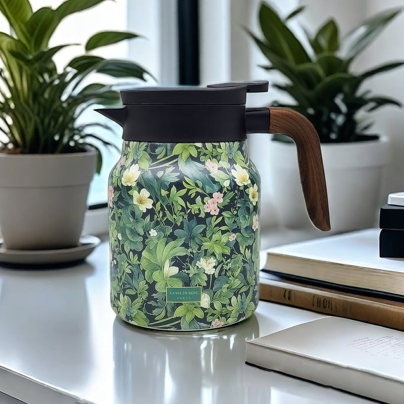 Vintage Floral Pattern Tea Thermos
