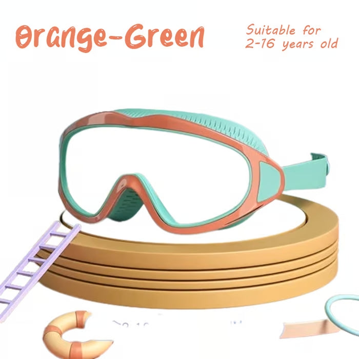 Children's waterproof and anti-fog swimming goggles
