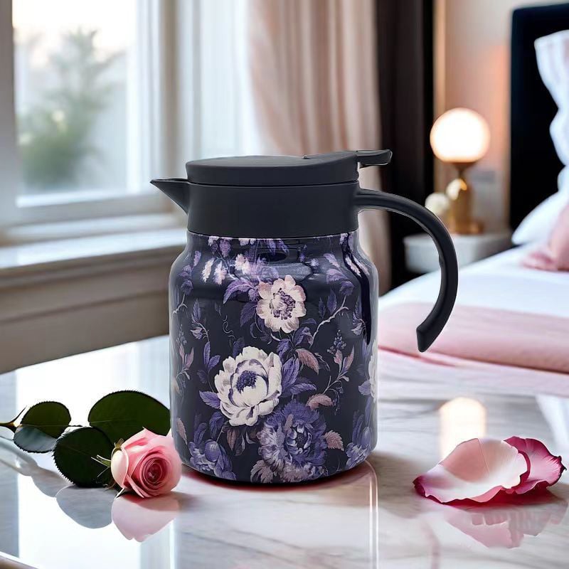Vintage Floral Pattern Tea Thermos