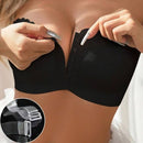 Seamless Front Closure Strapless Bandeau Bra