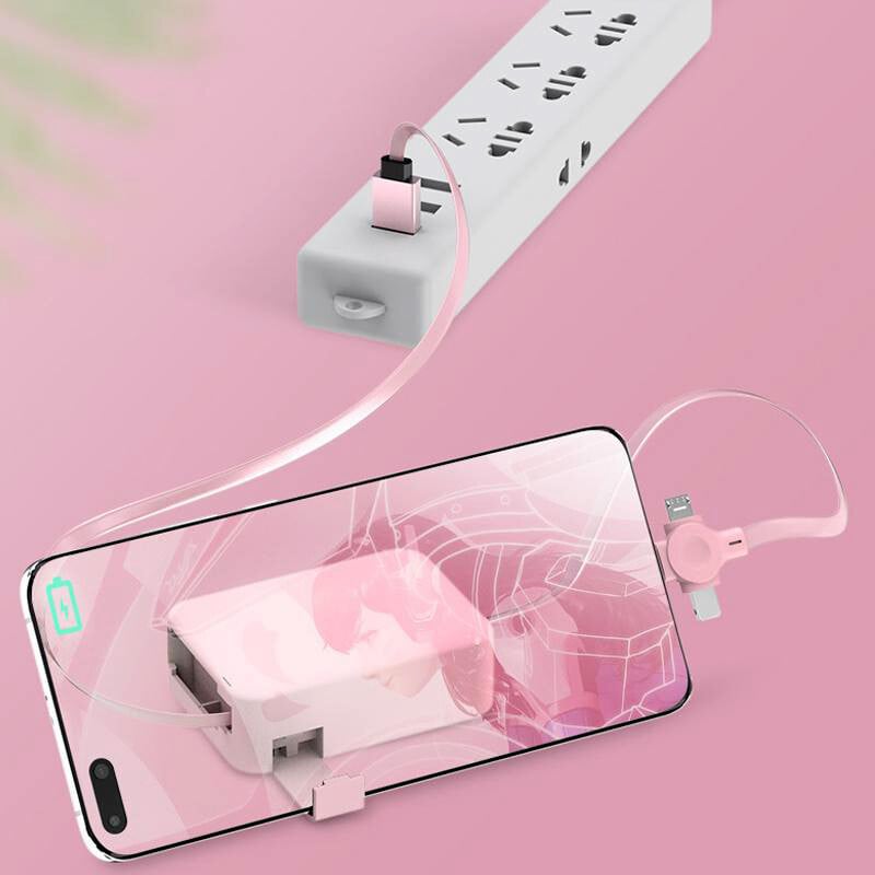 3-in-1 Charging & Data Cable – With Built-In Storage