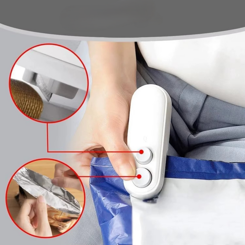 Mini Bag Sealer with Cutter and Magnet