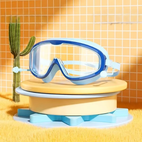 Children's waterproof and anti-fog swimming goggles