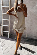 Fashion Sleeveless Lace-up  Dress