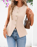 Summer Sleeveless Blazer Vest