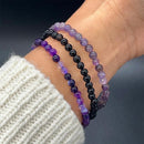 Amethyst Stress Relief Bracelet Set