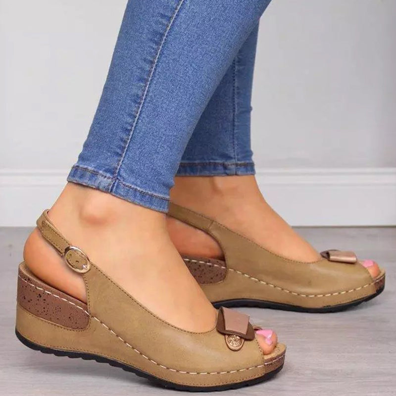 Feminy – Sandali comodi - Marrone - 41