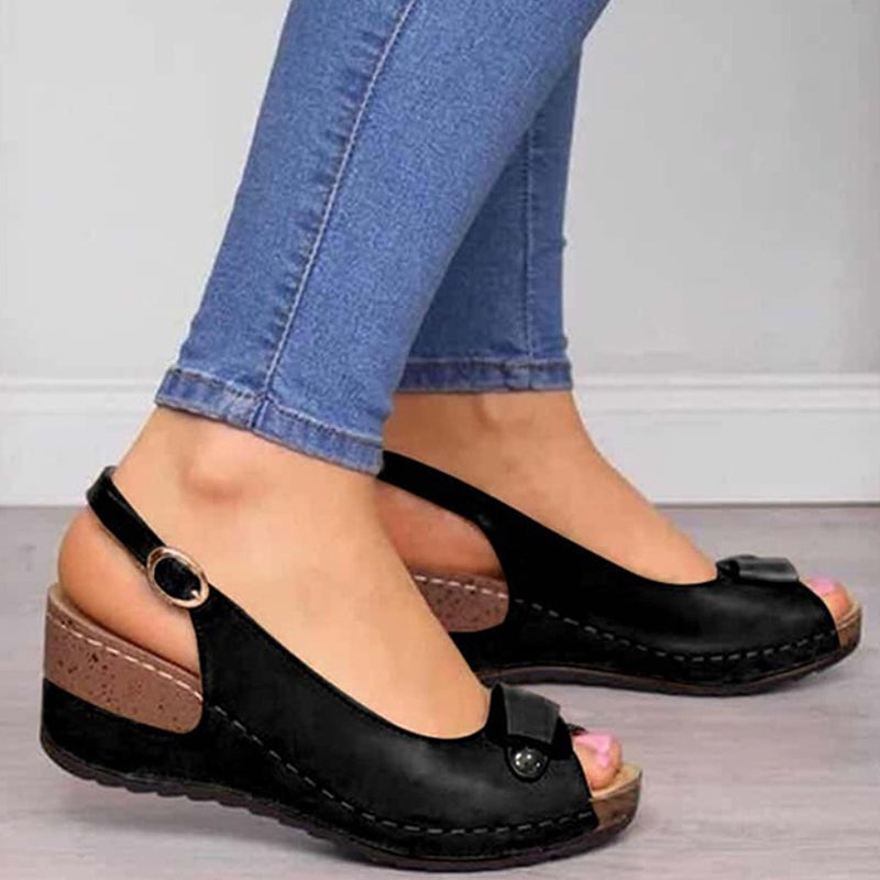 Feminy – Sandali comodi - Marrone - 42