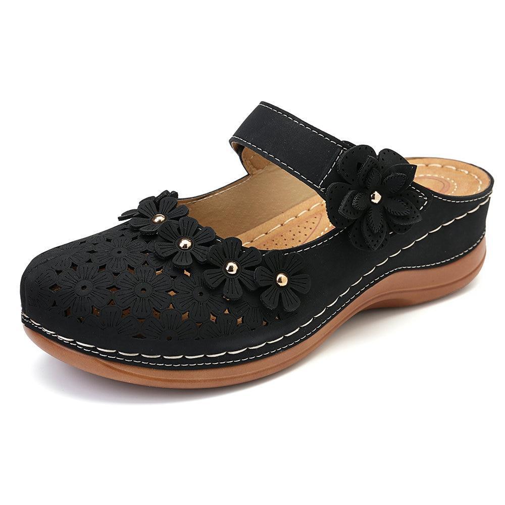 Flowers – Sandali comodi - Nero - 35